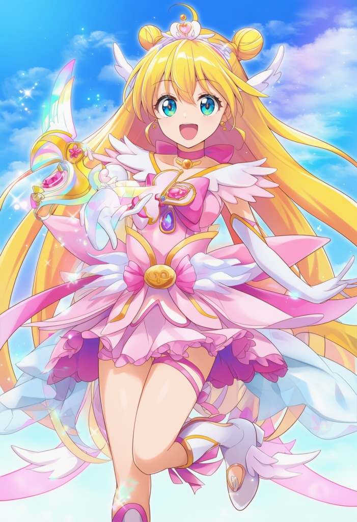 【AI生成】魔法少女CG集 Vol.1|ファンタジー 高解像度20枚 商用可