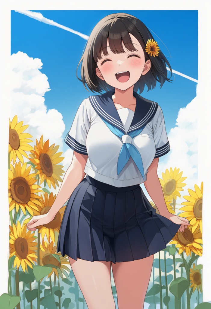 【AI生成】制服少女CG集 Vol.1|セーラー服・学校 高解像度20枚 商用可