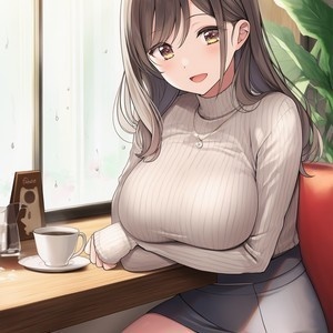 【AI生成】日常系カフェ少女CG集 Vol.1|ほっこり系 高解像度20枚 商用可