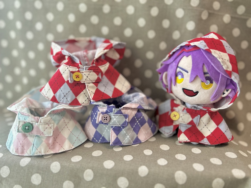 ぬいサイズ　フード付ケープ（ポンチョ）