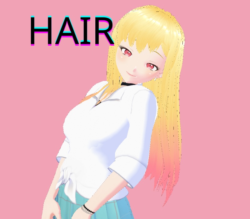 【VRoid】着せ恋_Hair-pink 【earing is gifts🎁🎁🎁】その着せ替え人形は恋をする