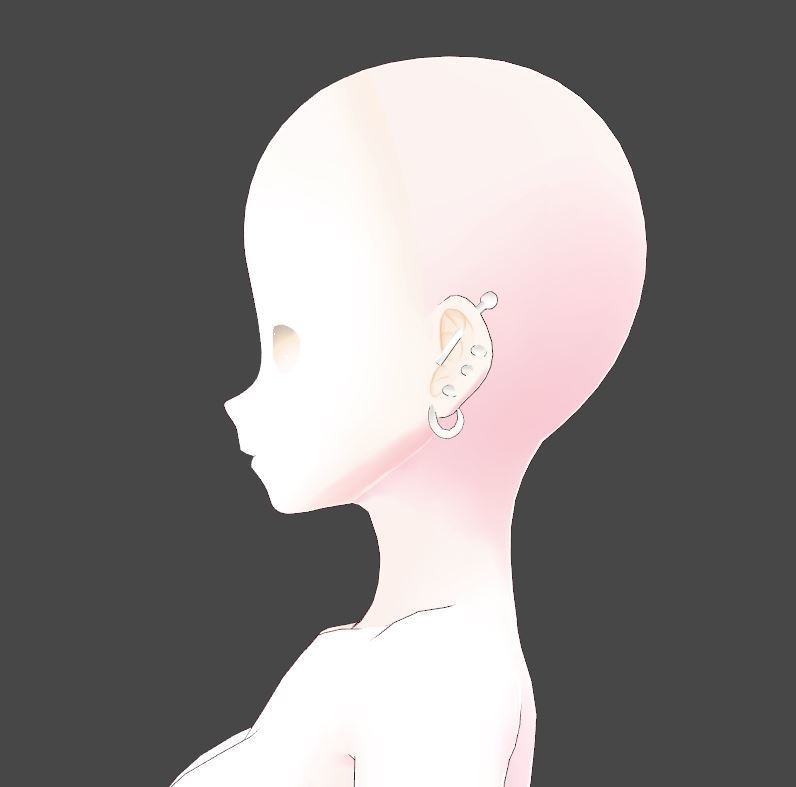 【VRoid】着せ恋_Hair-pink 【earing is gifts🎁🎁🎁】その着せ替え人形は恋をする