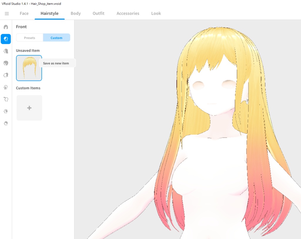 【VRoid】着せ恋_Hair-pink 【earing is gifts🎁🎁🎁】その着せ替え人形は恋をする