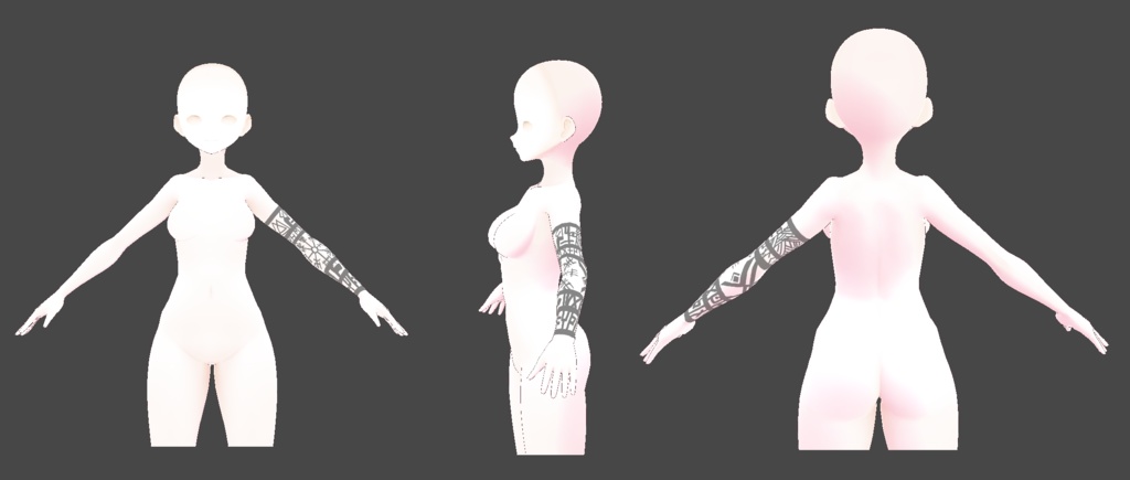 【VRoid】Hand-Tattoo ( viking style )