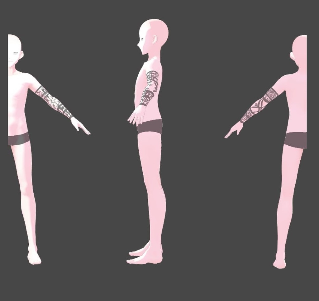 【VRoid】Hand-Tattoo ( viking style )