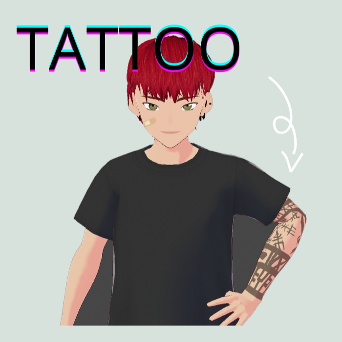 【VRoid】Hand-Tattoo ( viking style )