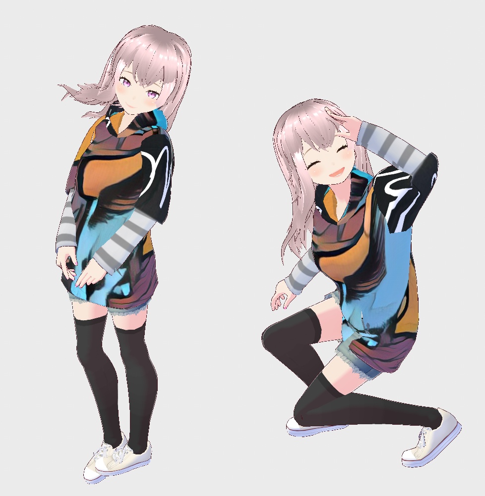 【VRoid】hoodie coat - texture【👍無料】