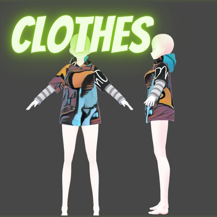 【VRoid】hoodie coat - texture【👍無料】