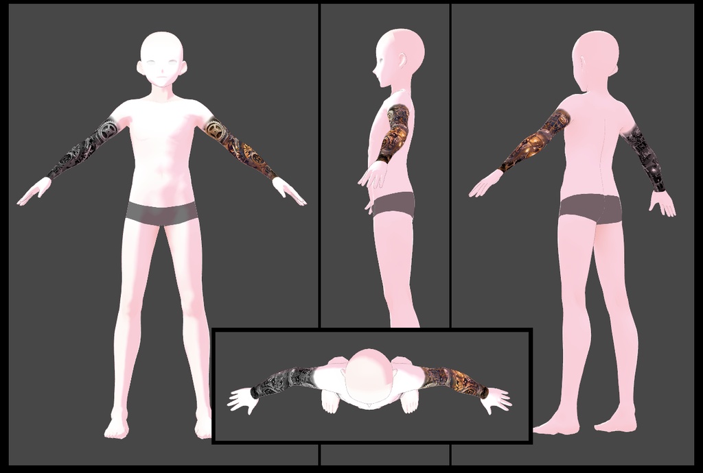 【VRoid】SteamPunkTattoo蒸氣龐克風格刺青