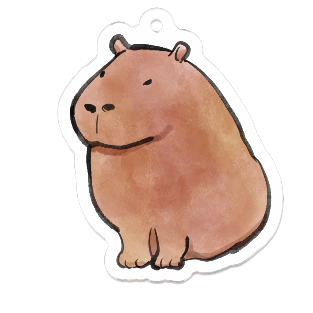 ふてぶてしい顔のカピバラアクキー