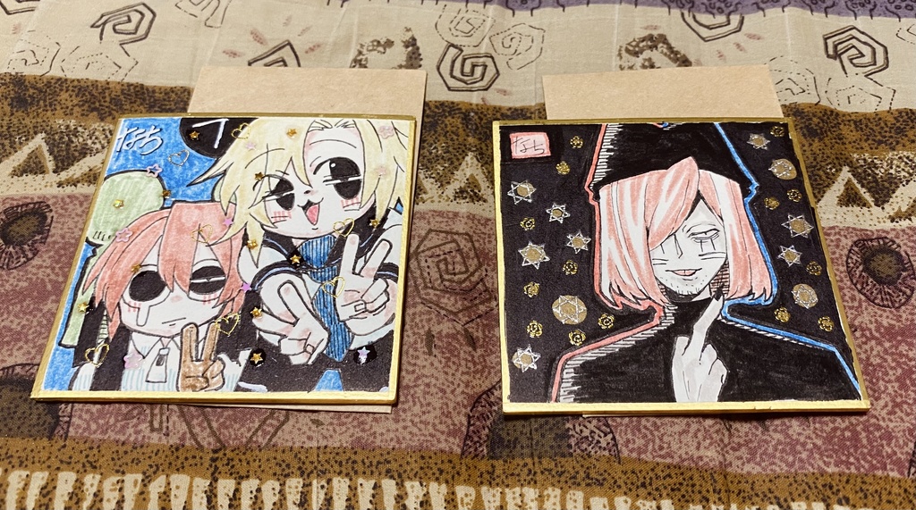 キラキラ豆色紙