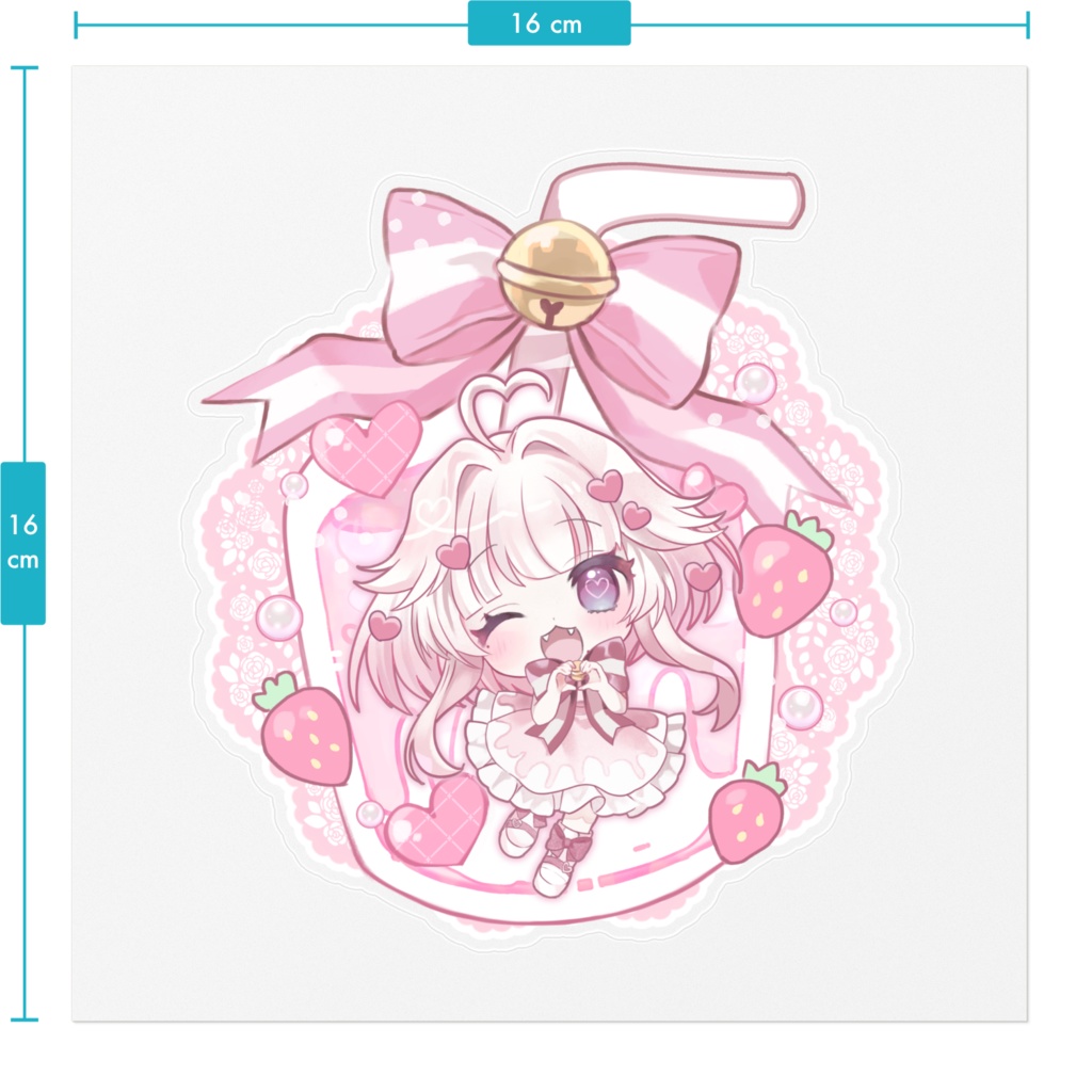 ♡:ちゃま いちごみるくステッカー