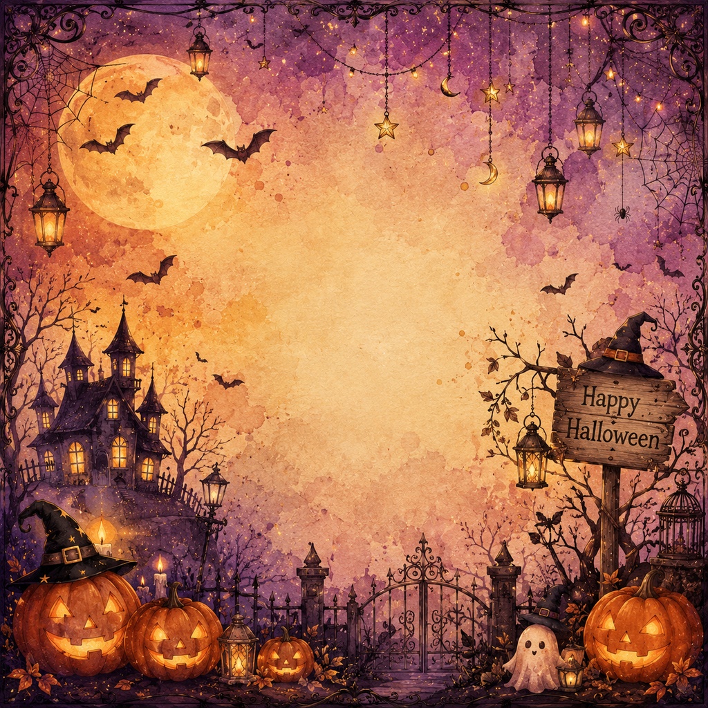 ハロウィンナイトの魔法|ゴシックファンタジー・デジタルペーパー