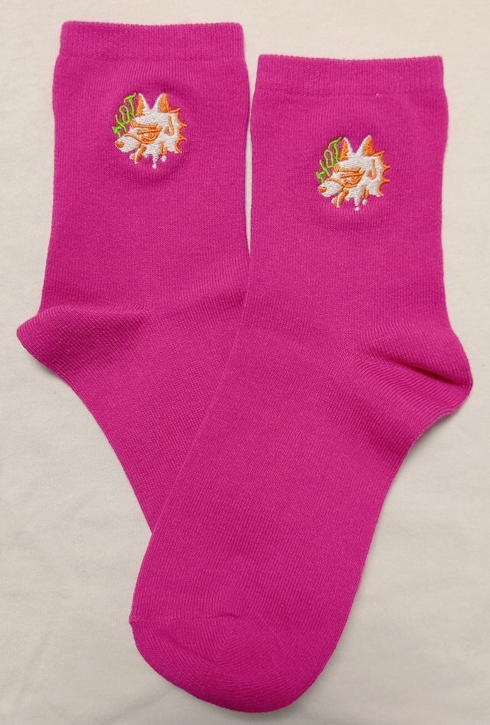 刺繍靴下(杉)