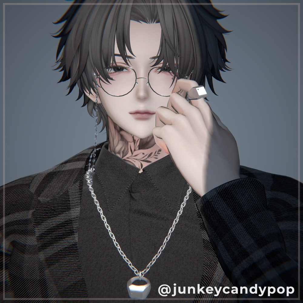 ごついお砂糖指輪 ネックレスつき