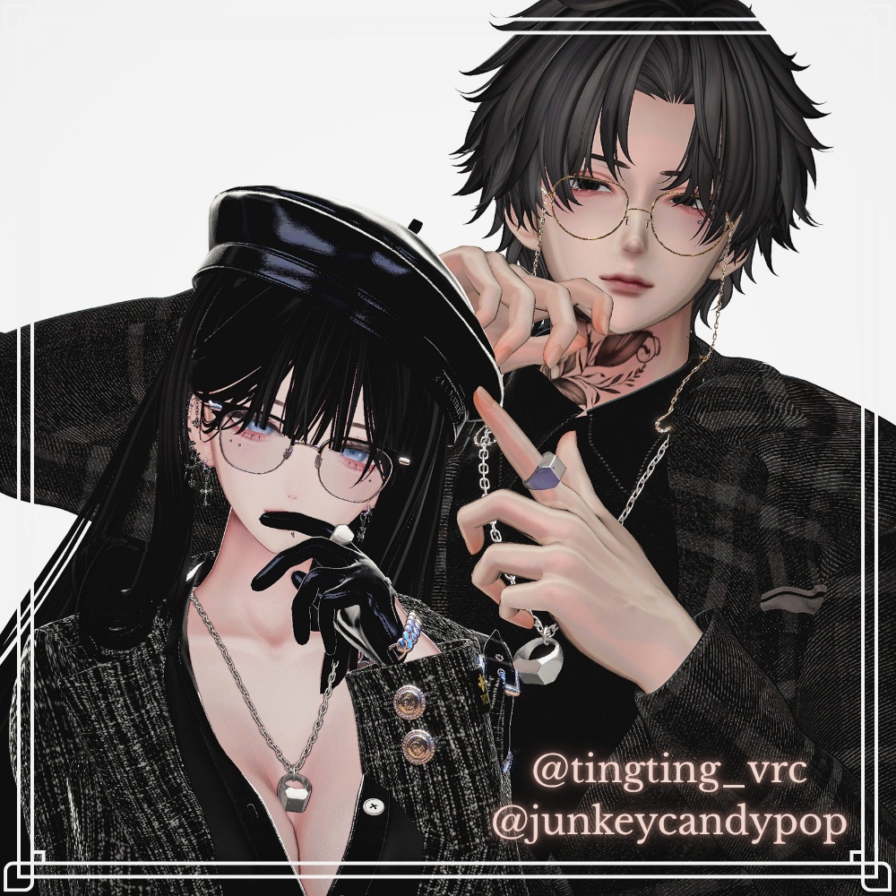 ごついお砂糖指輪 ネックレスつき