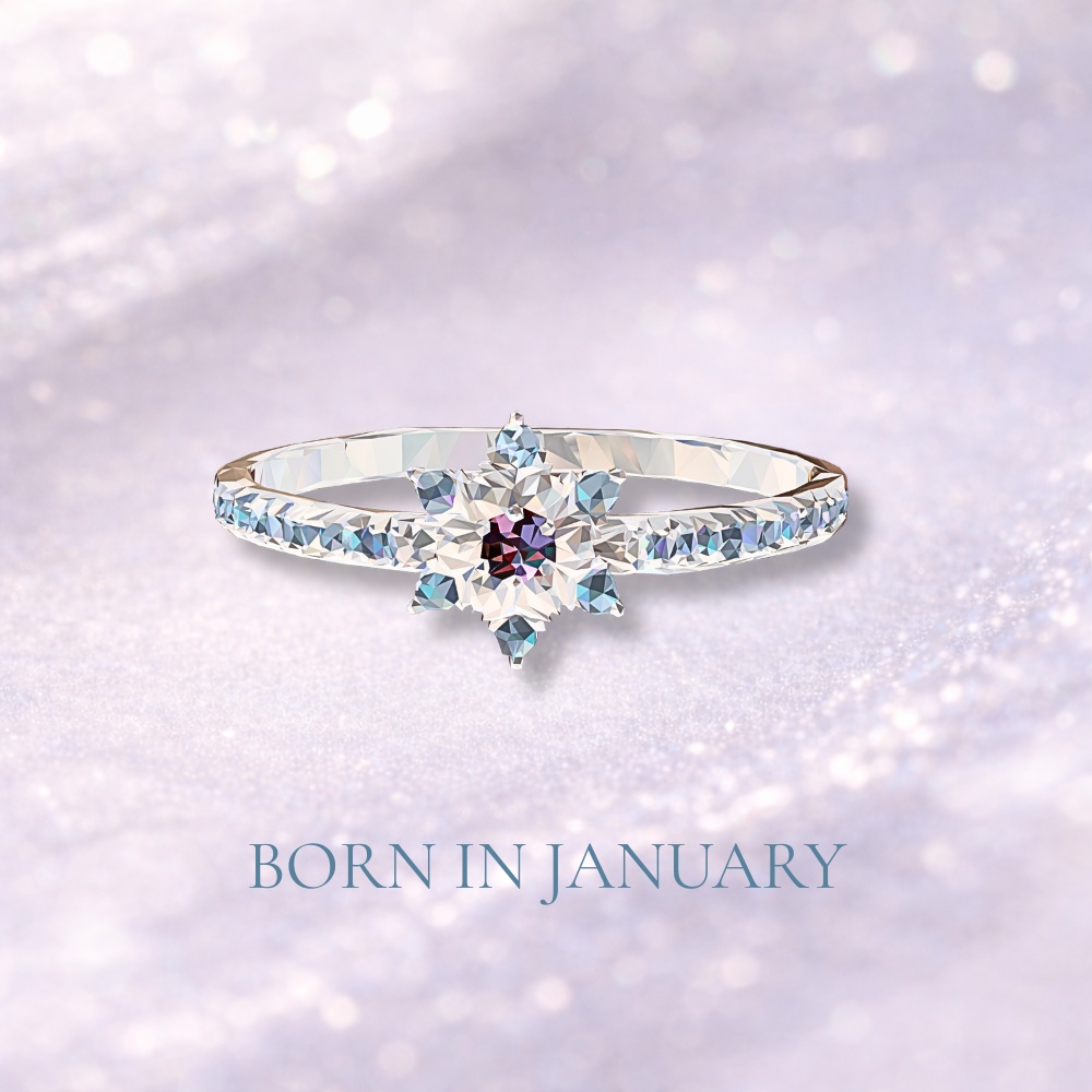 １月の誕生石リング　BORN IN JANUARY ― 雪に残った体温 ―