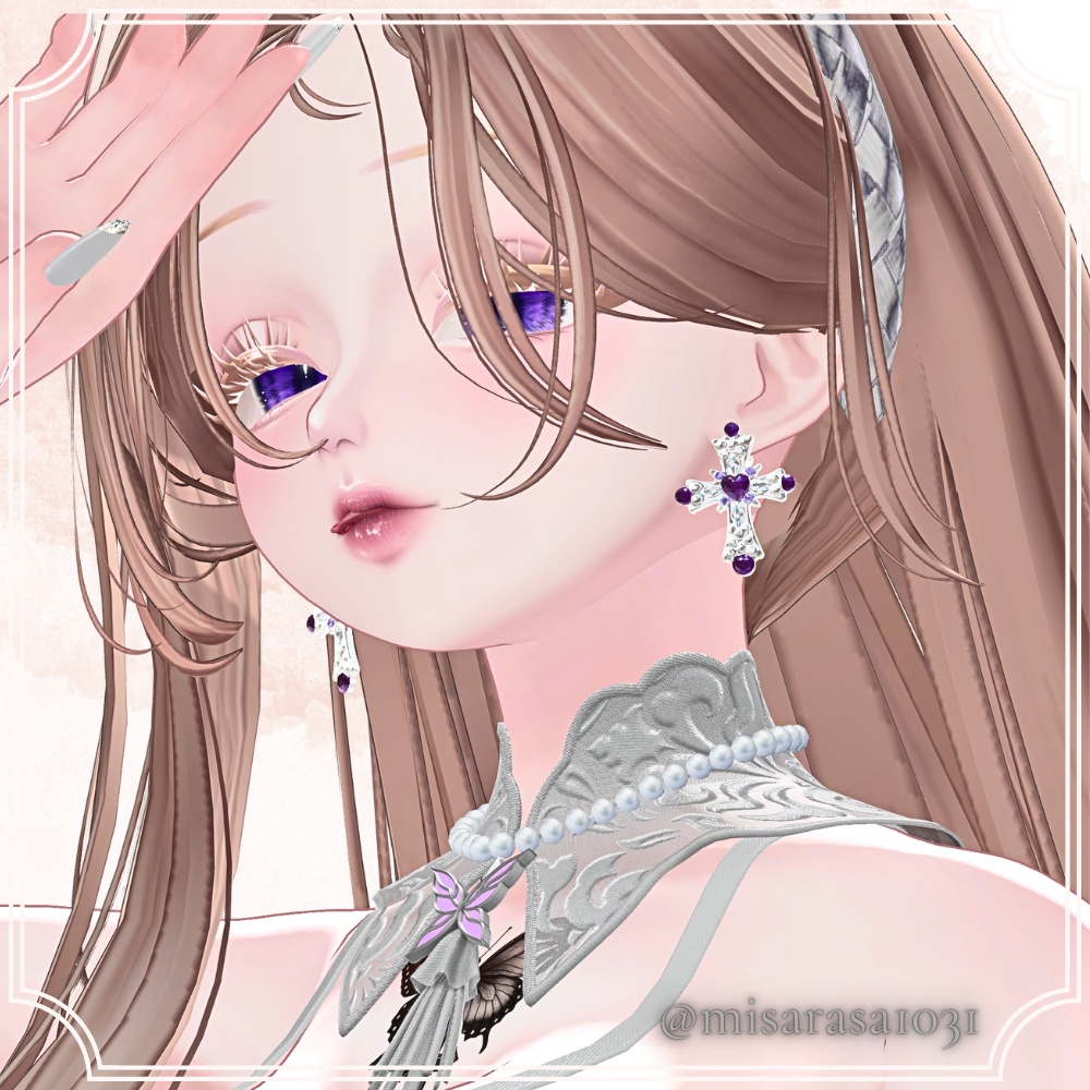 2月の誕生石ピアス BORN IN FEBRUARY ― 指先より先に ―