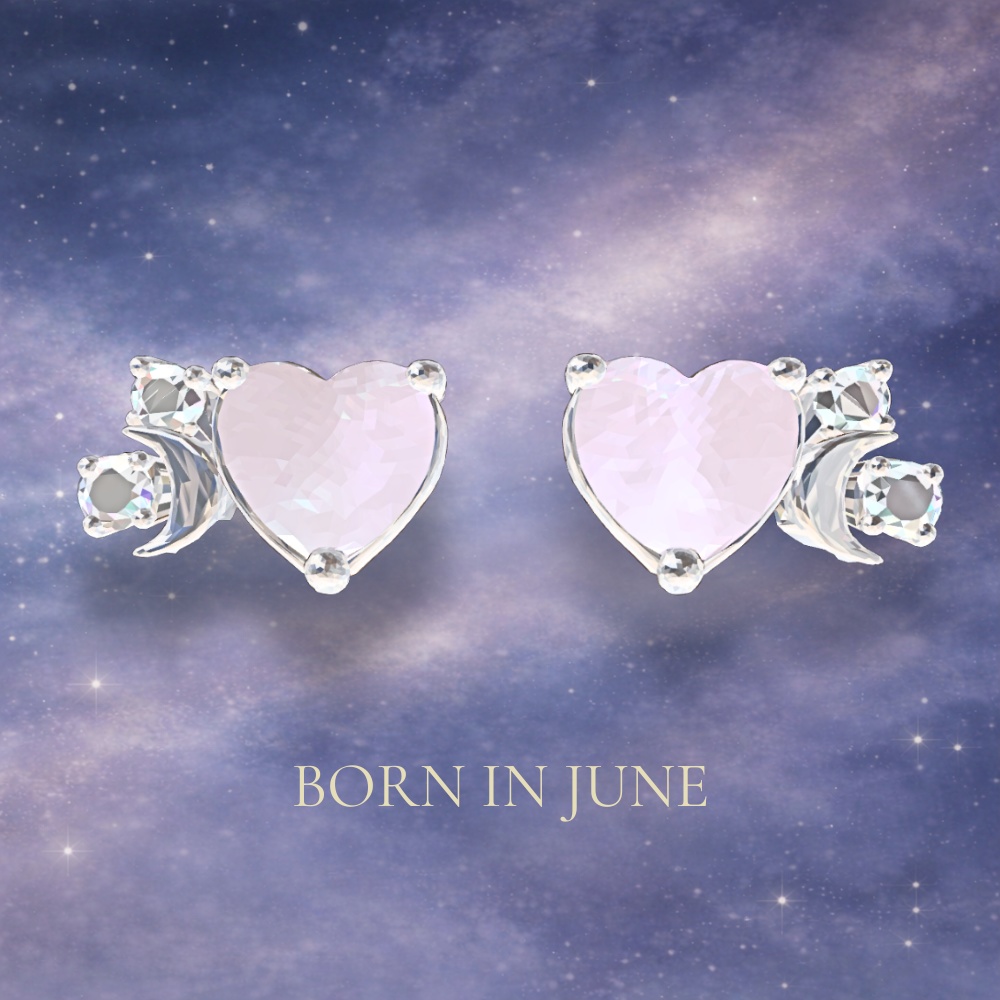 ６月誕生石ピアス　BORN IN JUNE ― 言葉にしないで ―