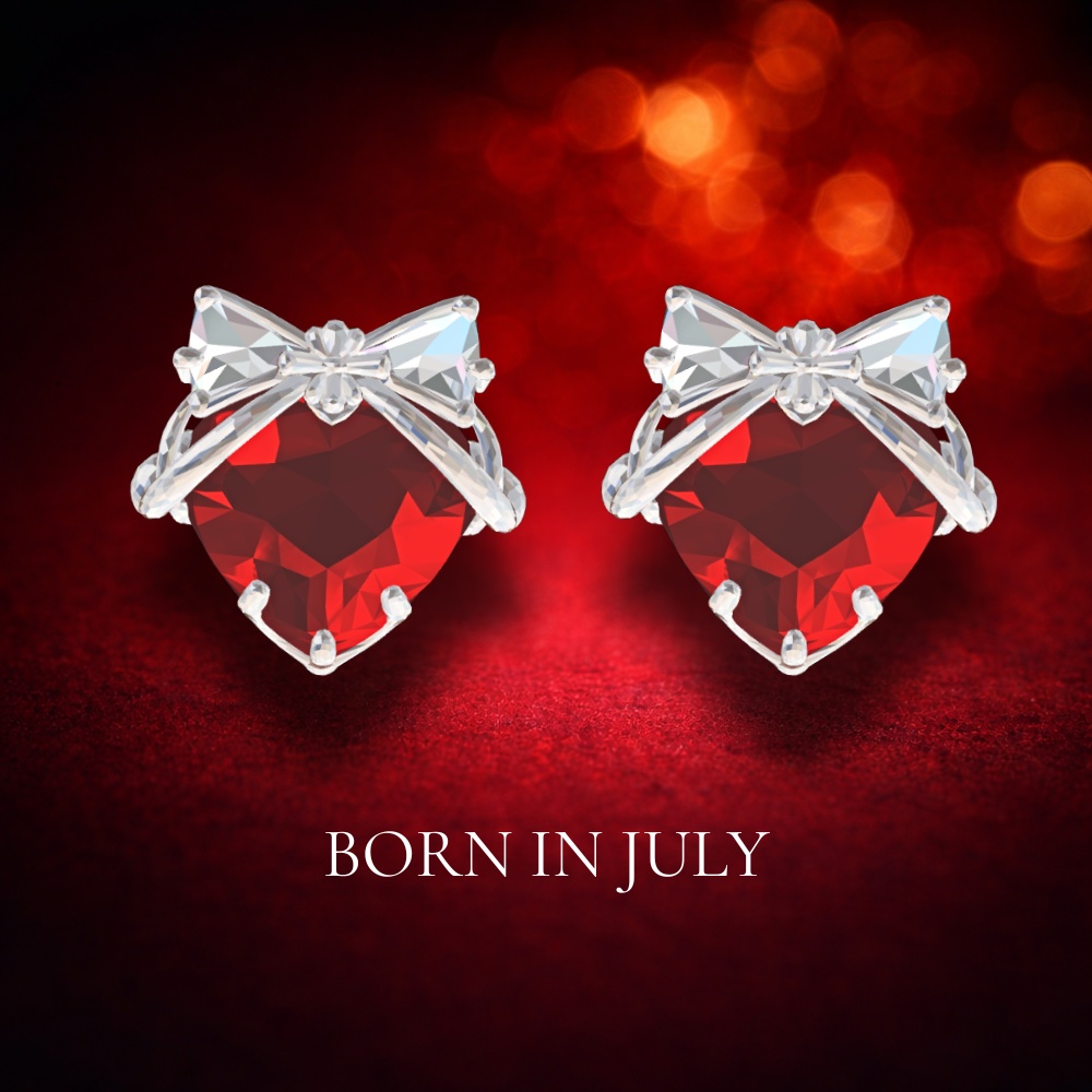 ７月誕生石ピアス　BORN IN JULY ― こぼれてしまう前に ―