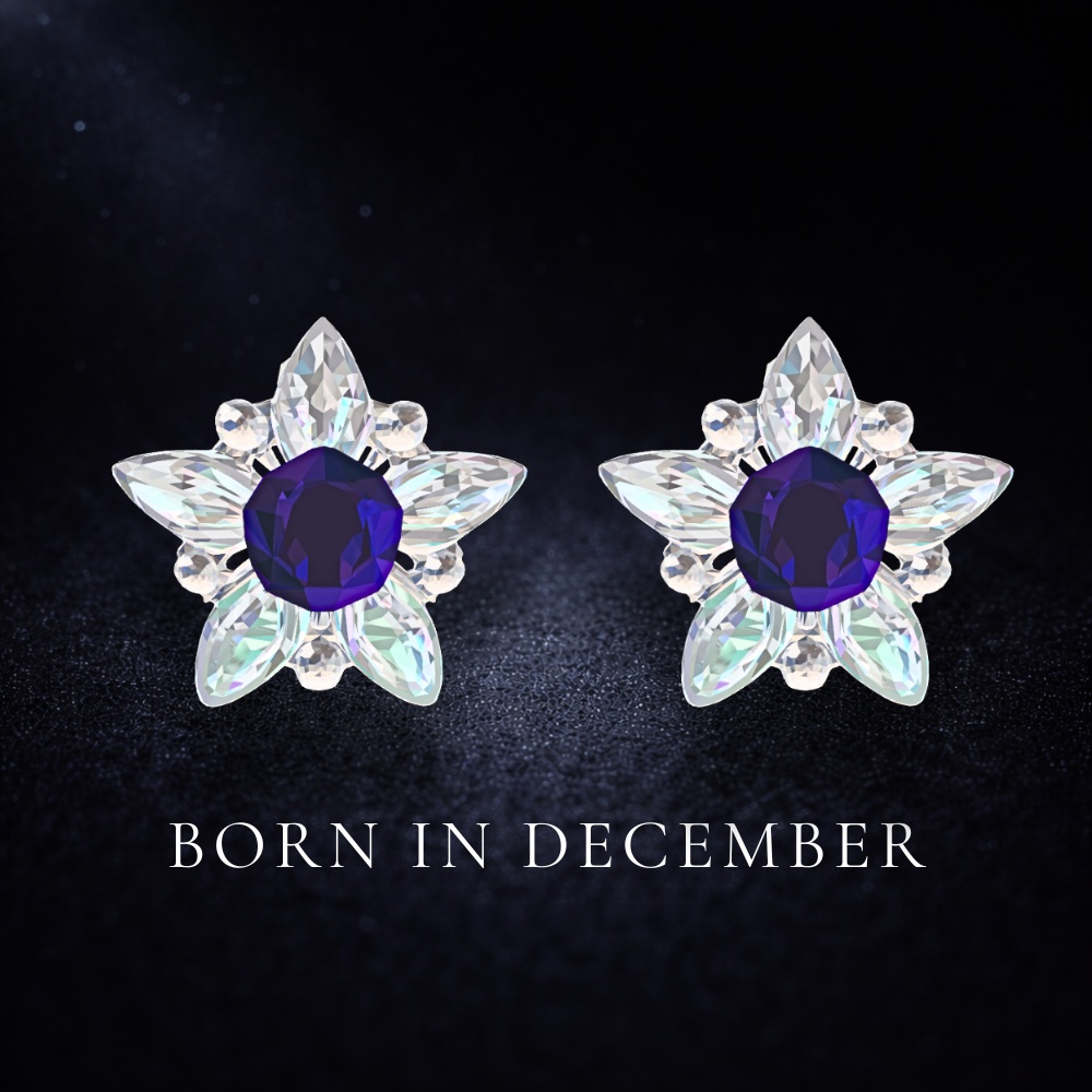 １２月誕生石ピアス　BORN IN DECEMBER ― ほどけない約束 ―