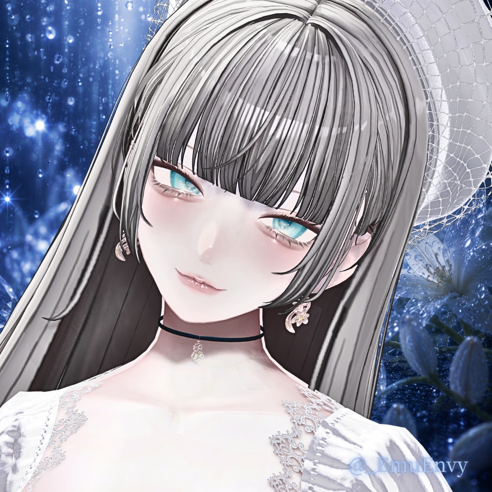 【6月限定販売】誕生花 百合のチョーカー/ユリのピアス RAIN LILYー雨の記憶ー