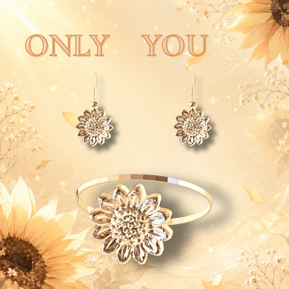 ONLY YOU ― あなただけを見つめて ― ゴールドピアス・リング