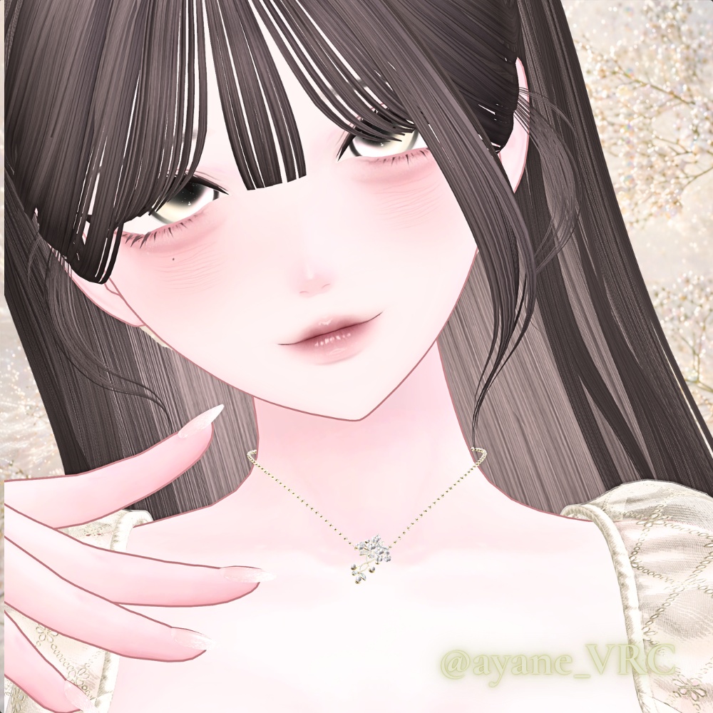 カスミソウネックレス