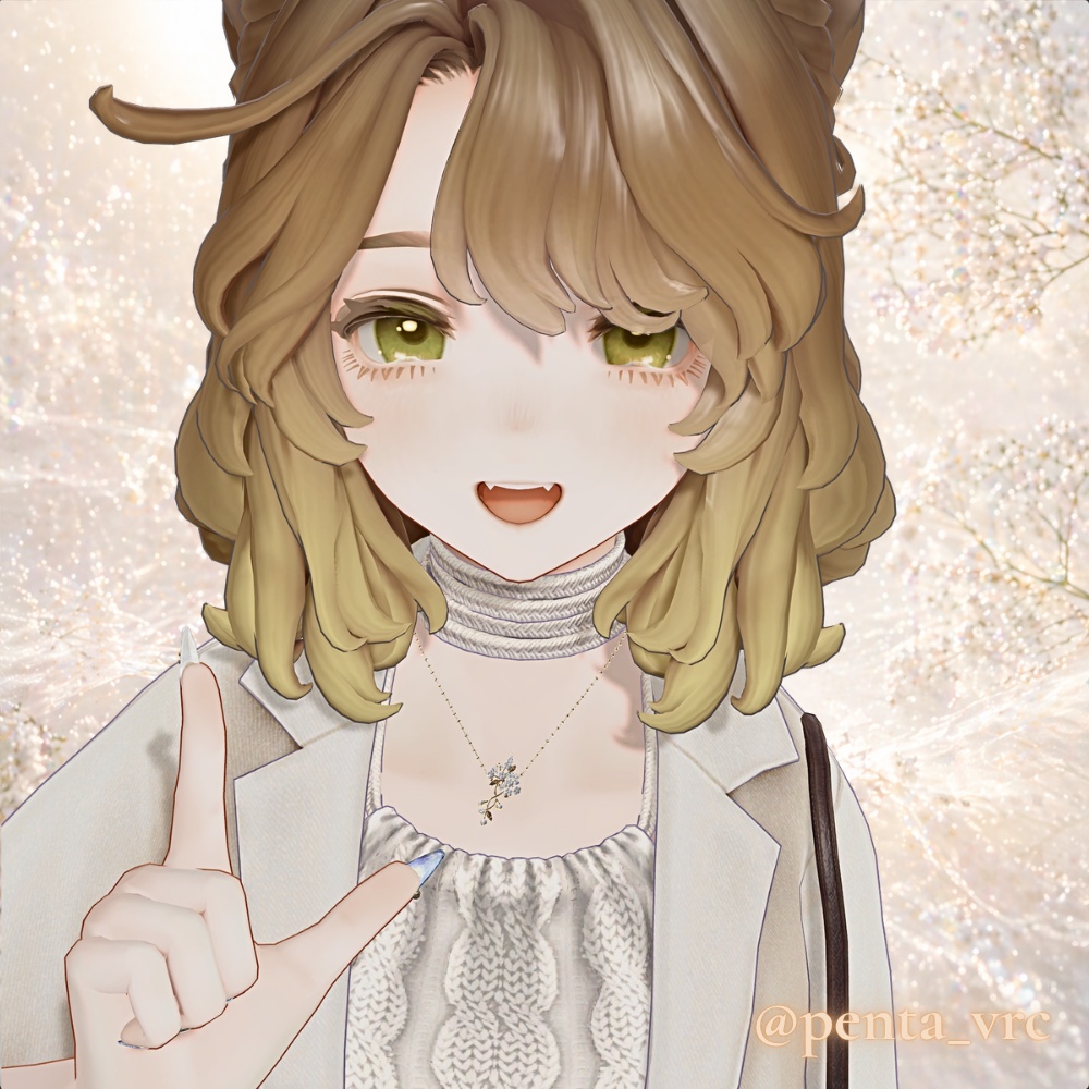 カスミソウネックレス