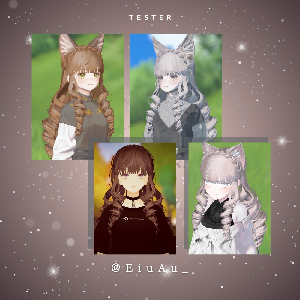 【7アバター対応】お嬢様縦ロール-Elegant Ringlet Hair-