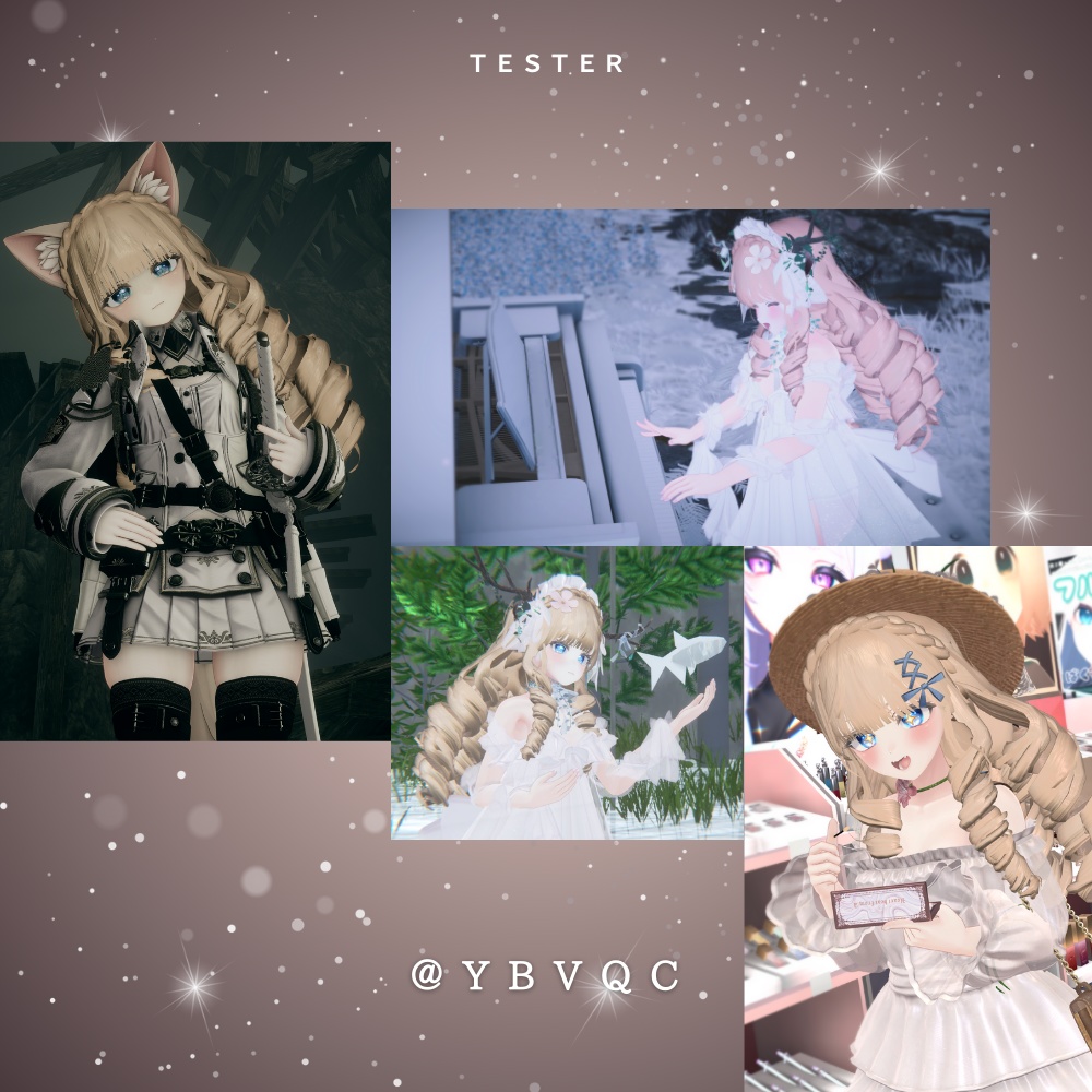 【7アバター対応】お嬢様縦ロール-Elegant Ringlet Hair-