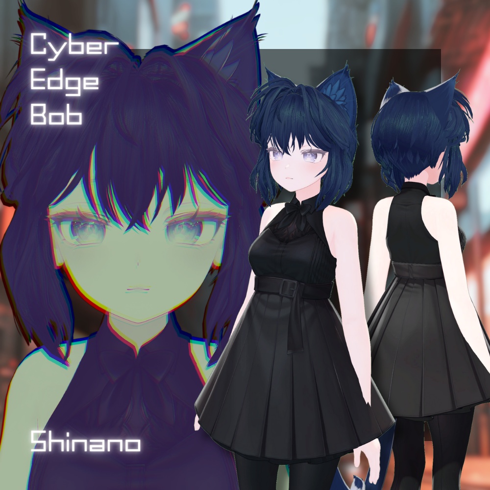 【VRC想定】Cyber Edge Bob〈6アバター対応〉