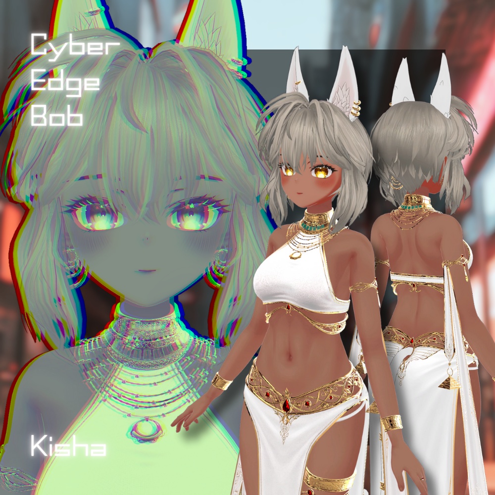 【VRC想定】Cyber Edge Bob〈6アバター対応〉