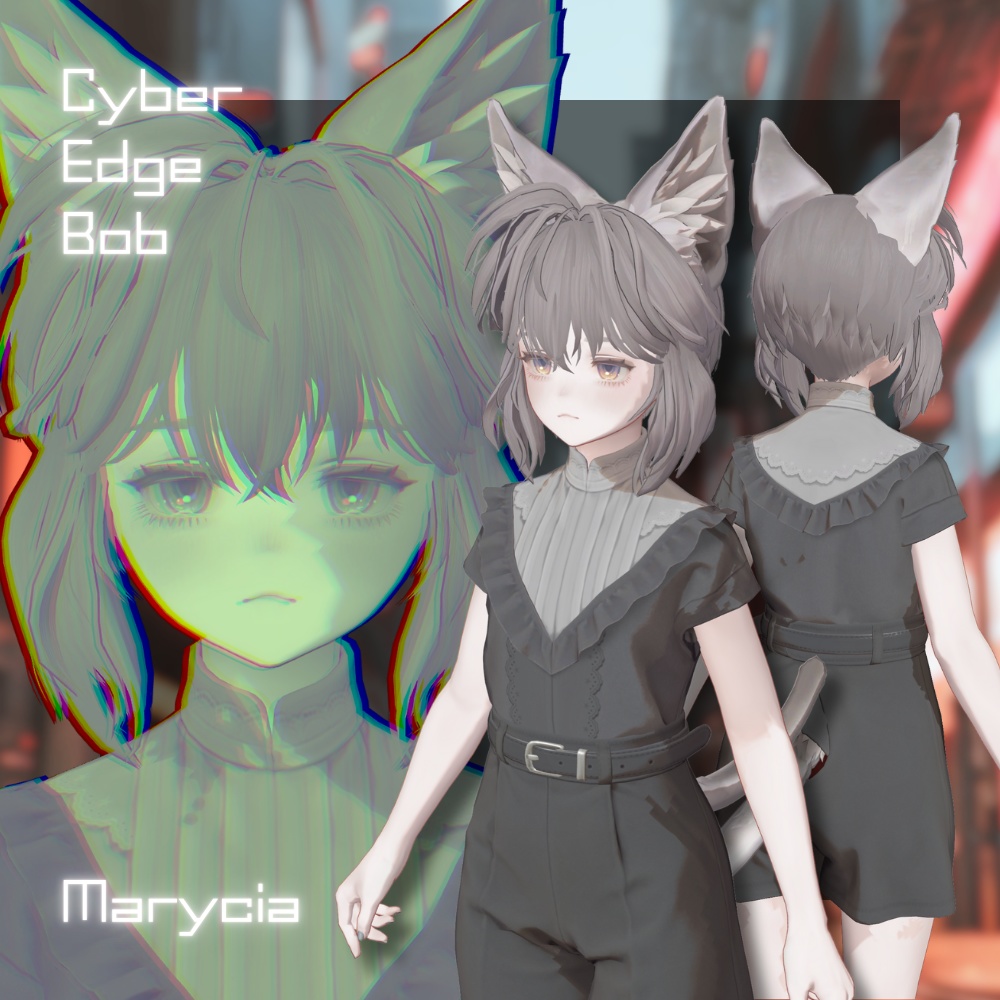 【VRC想定】Cyber Edge Bob〈6アバター対応〉