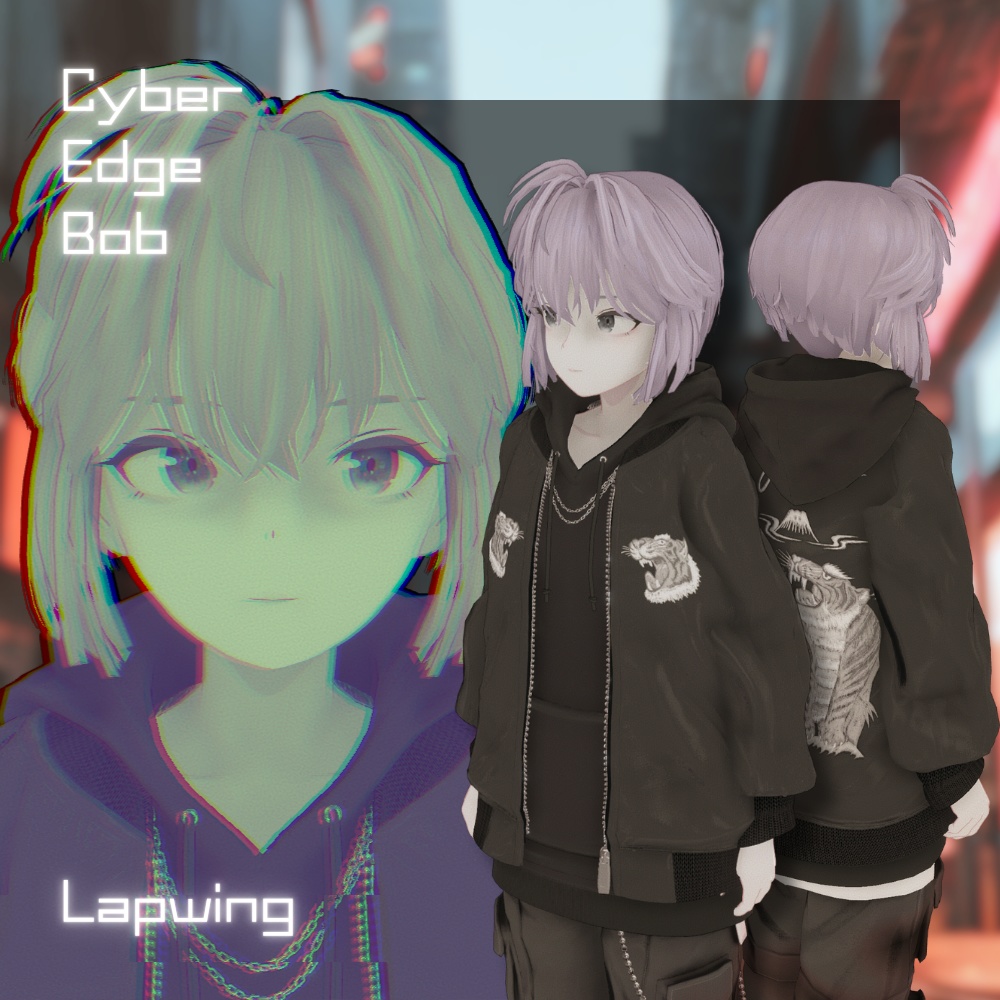 【VRC想定】Cyber Edge Bob〈6アバター対応〉