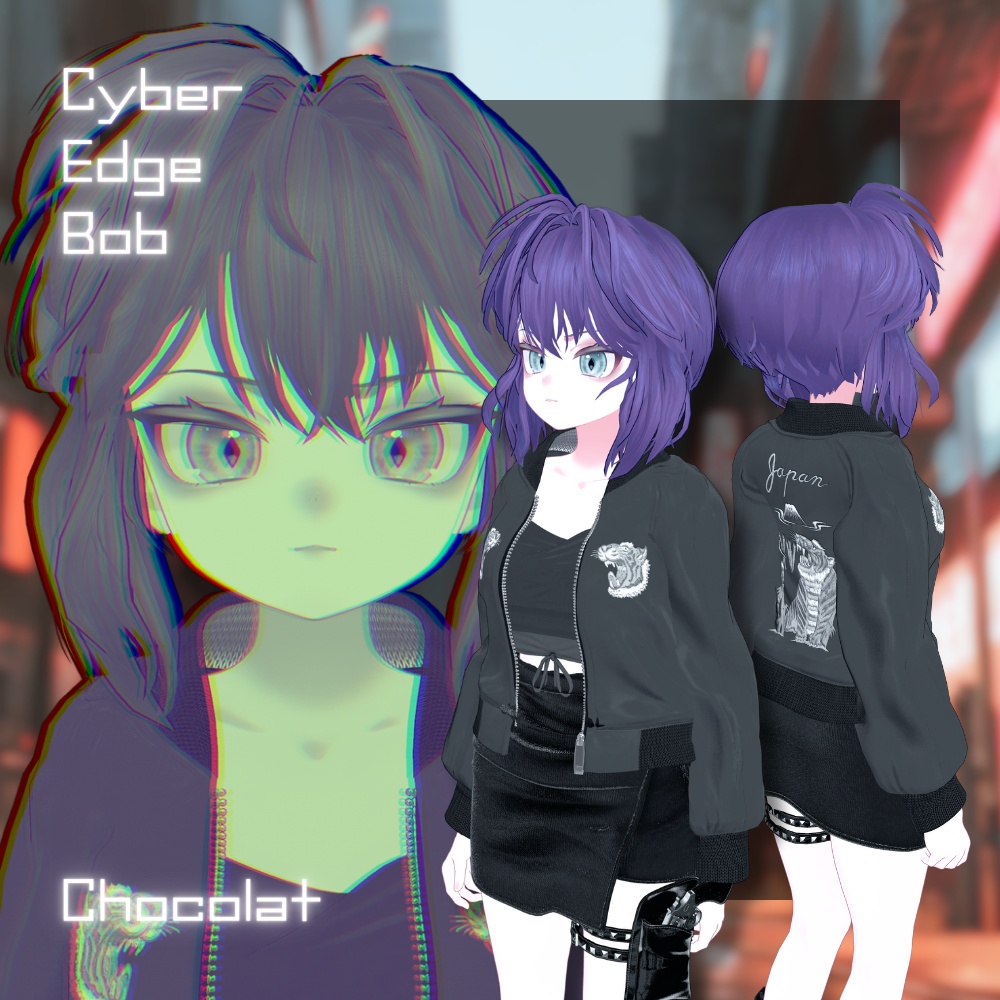 【VRC想定】Cyber Edge Bob〈6アバター対応〉