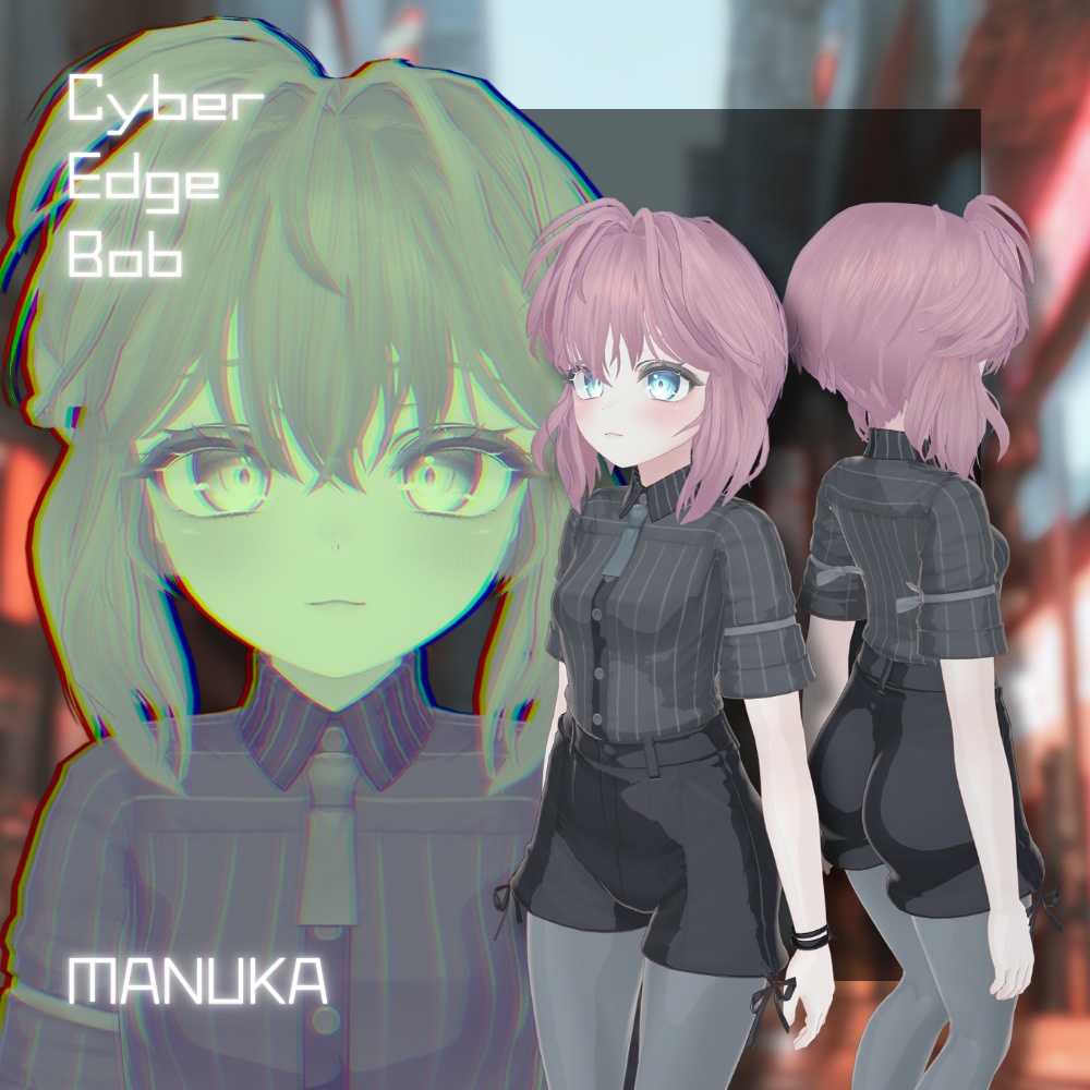 【VRC想定】Cyber Edge Bob〈6アバター対応〉