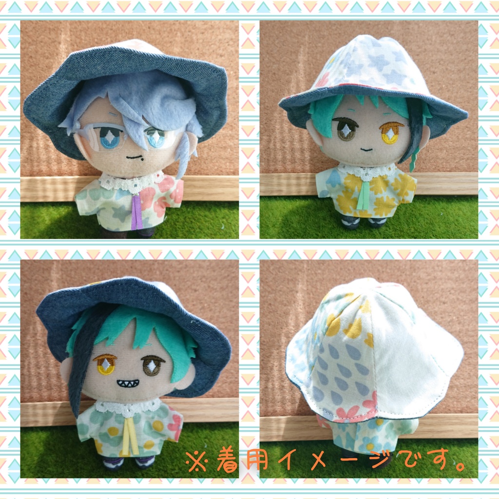 花畑の帽子+シャツ