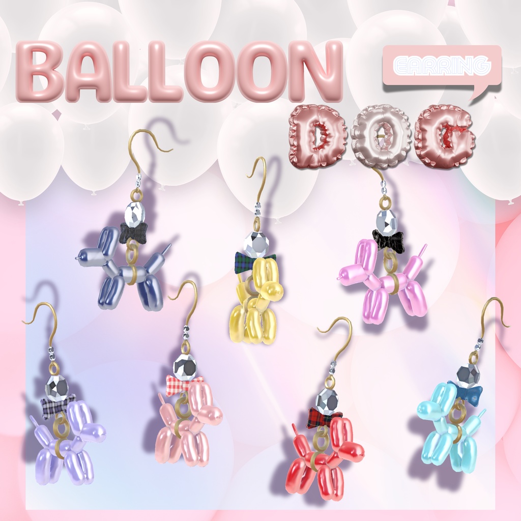 ―balloon DOG― (earring)