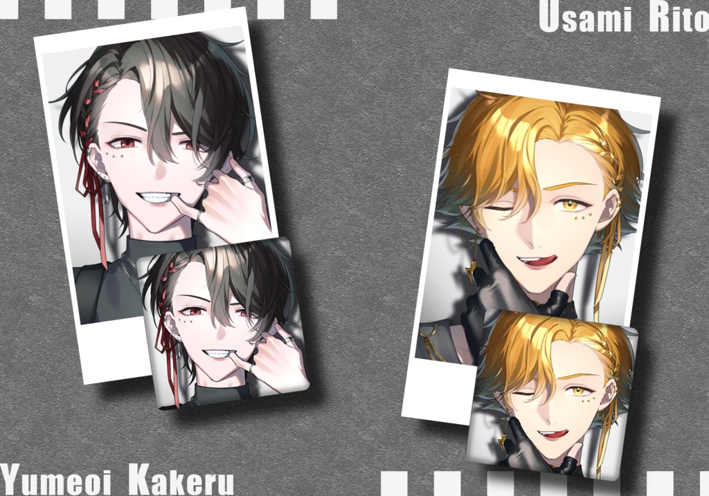 【非公式】缶バッジ＆チェキ風カードセット