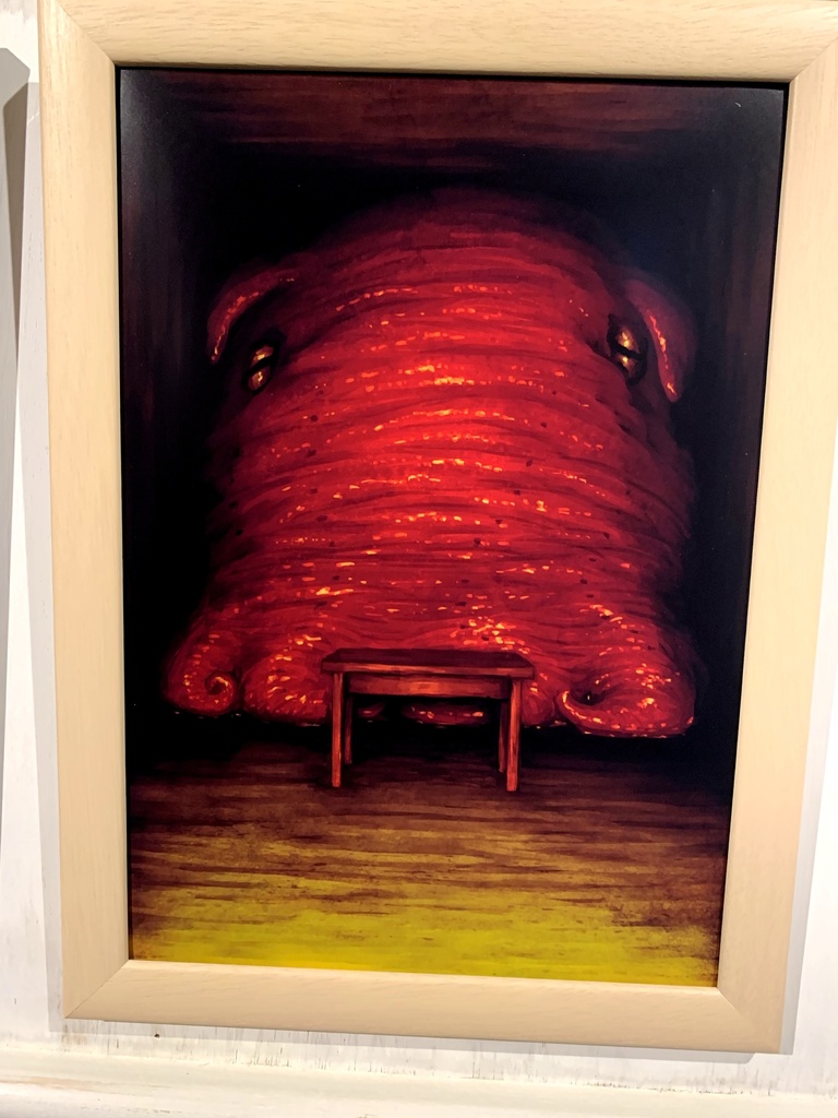 狭い面接室 額装イラストa4 Guru Works Shop Booth