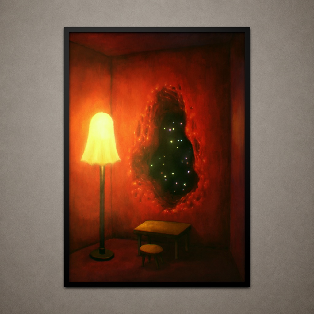 「220609部屋の壁孔」A3サイズアートプリント A3 Size Art Print