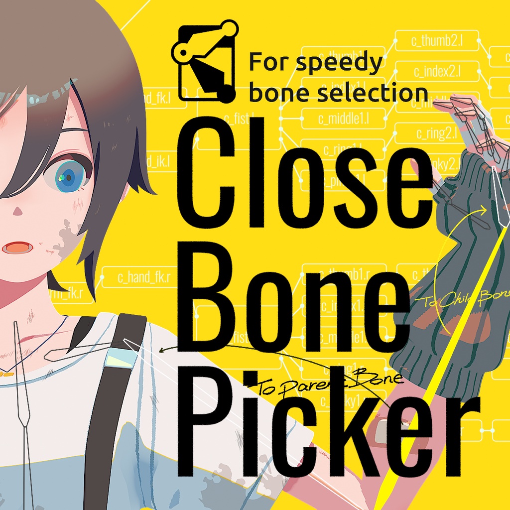 Close Bone Picker [Blender Add-on]