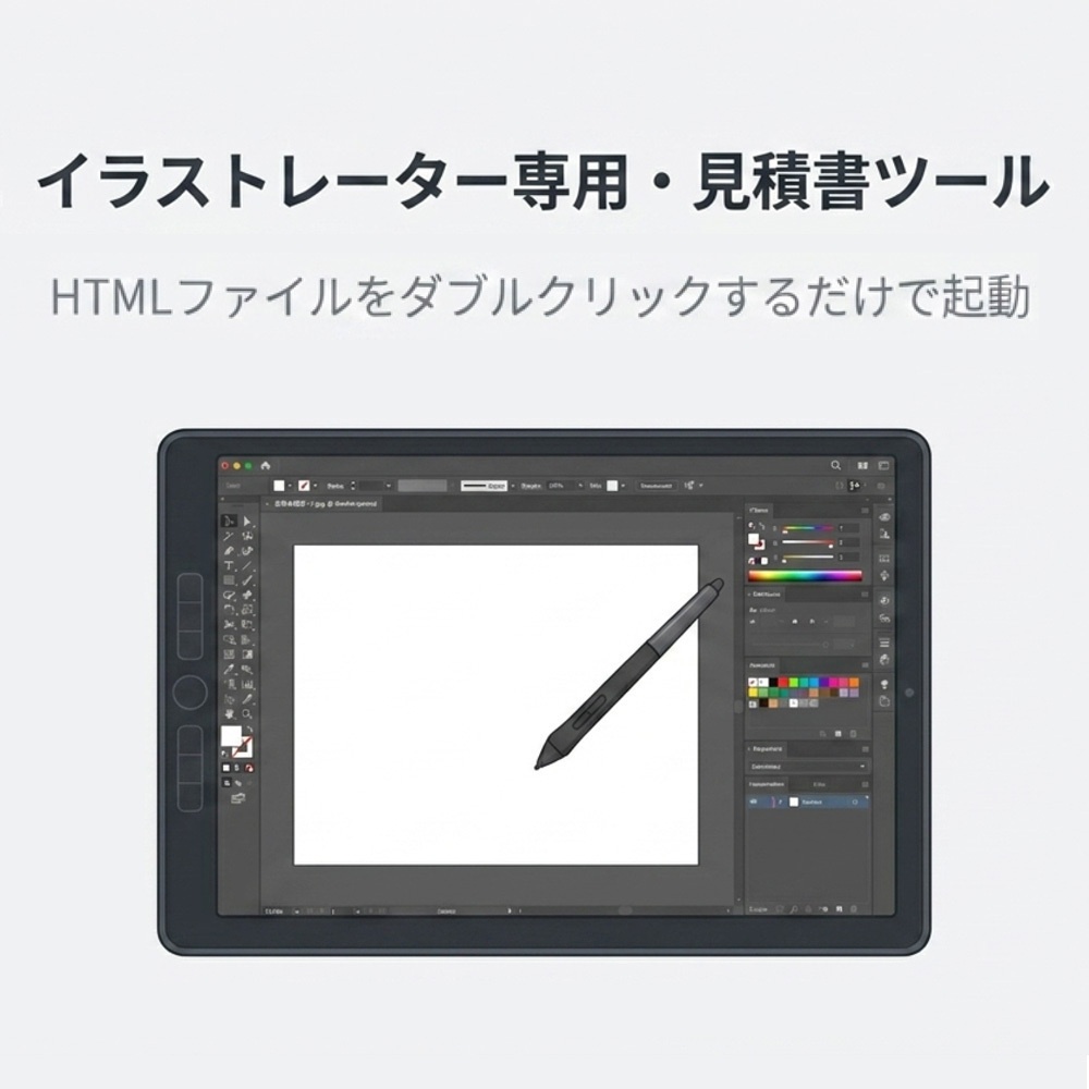【簡単】イラストレーター向け 見積書ツール 