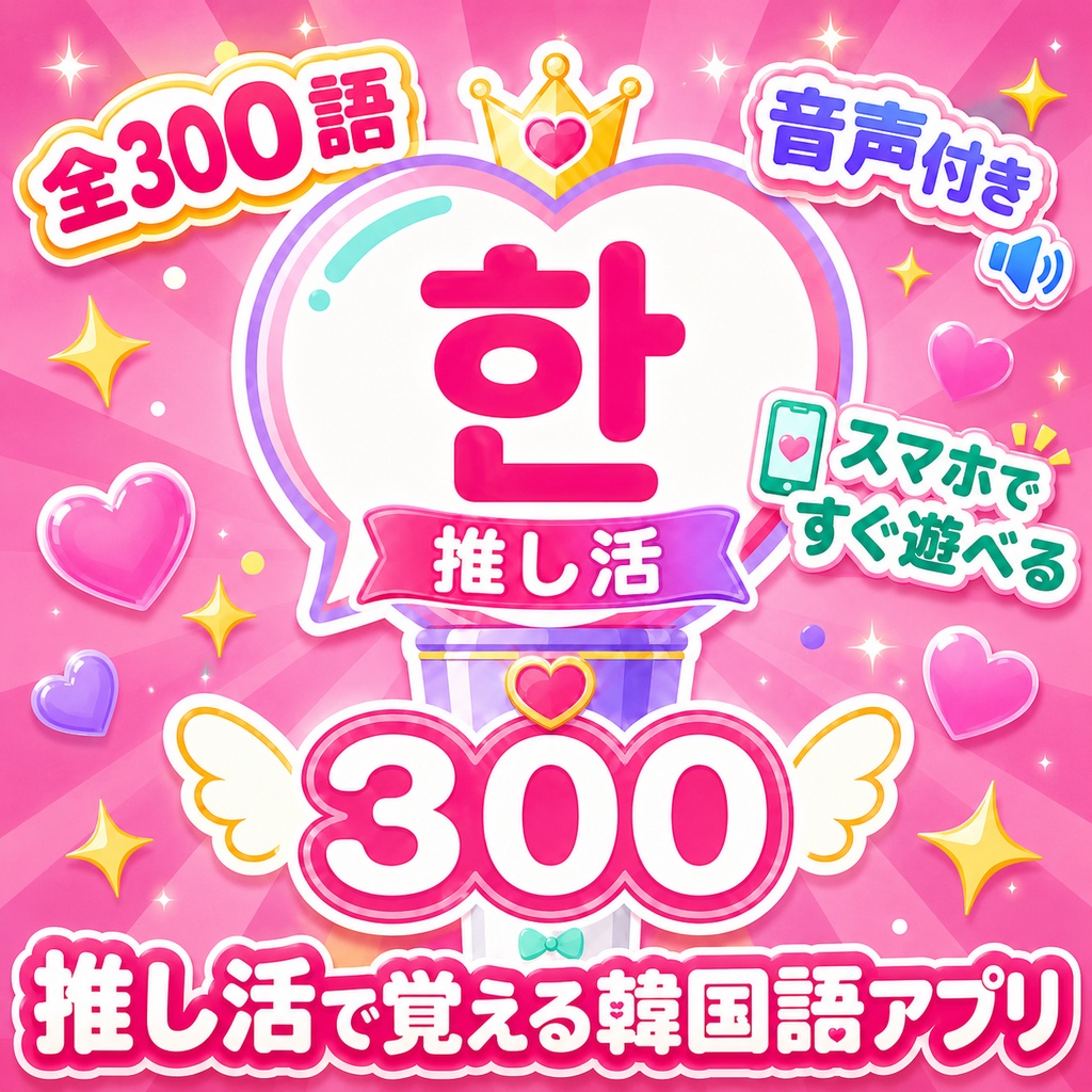 【K-POP韓国語】推し活ハングル300｜現場・カムバ・SNS 無料版あり