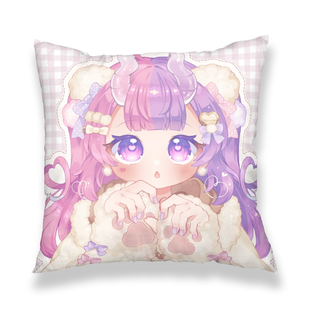 愛がいっぱいクッションカバー【裏表絵柄違い】