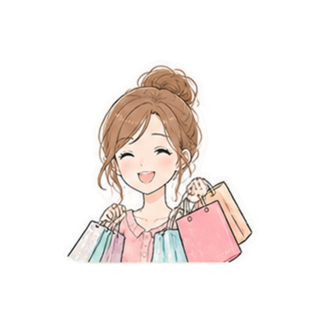 お金と買い物のデジタルステッカー|PNG・背景透過【30個セット】