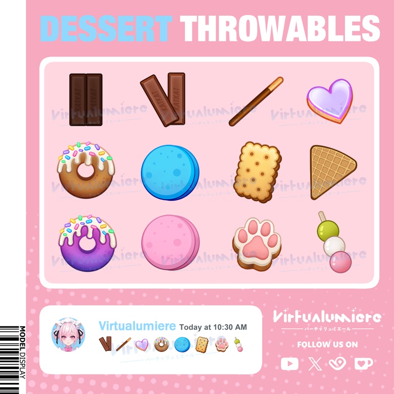 【Vtuber素材 】投擲用デザート [streaming throwables]