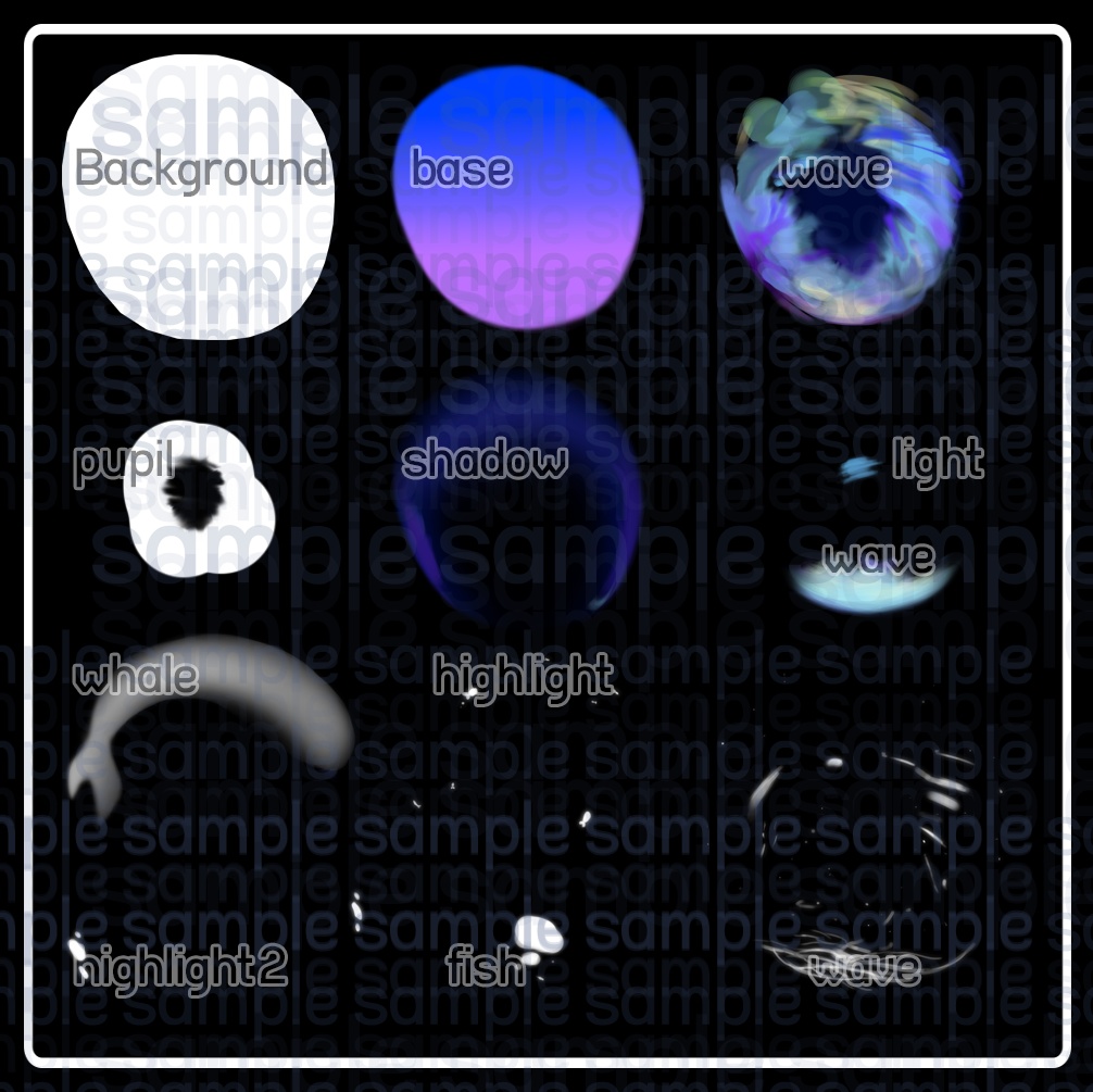 【マヌカ専用】Eye texture "Aquarium"