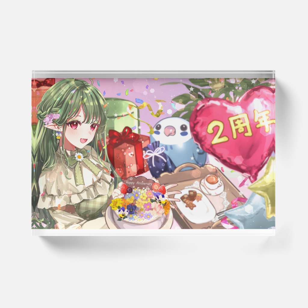 2周年記念アクリルブロック